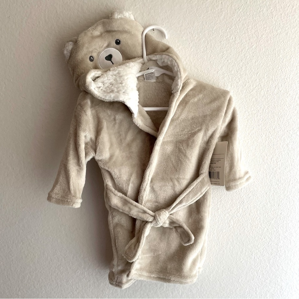 Modern Baby Plush Bear Hooded Robe